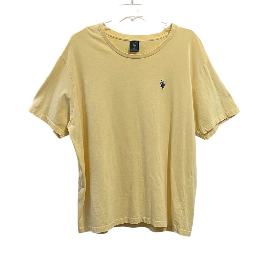 US POLL ASSN. MENS YELLOW SHORT SLEEVE SHIRT SIZE XL